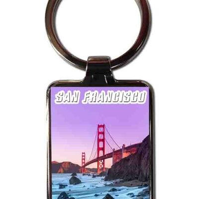 San Francisco steel keychain