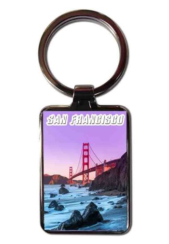 Porte-clés en acier San Francisco 1