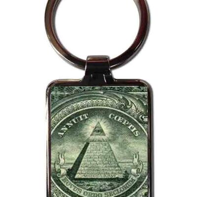 Steel keychain Masonic symbol (version 2)
