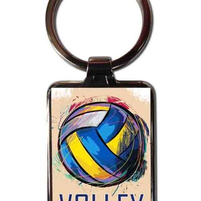 Porte-clés acier volley-ball
