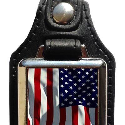 Keychain in eco leather America Flag