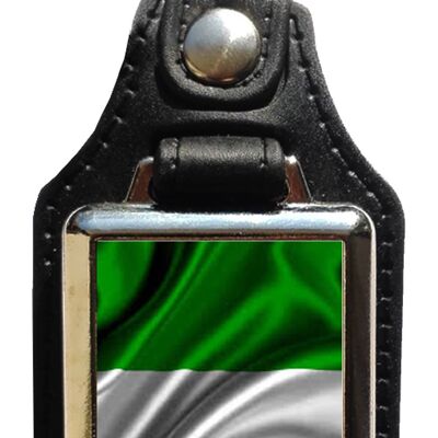 Keychain in eco leather Italy Flag