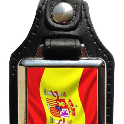 Keychain in eco leather Spain flag