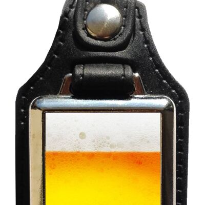Keychain in eco leather beer