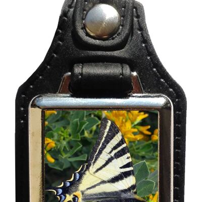 Schmetterling Öko-Leder Schlüsselanhänger