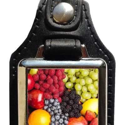Berry eco leather keychain