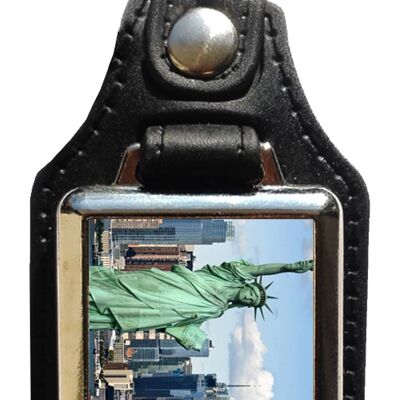 New York eco leather keychain