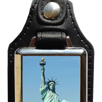 Keychain in eco leather New York stature of freedom