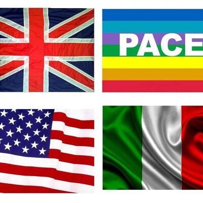 Set of 4 Plastified Placemats Flags