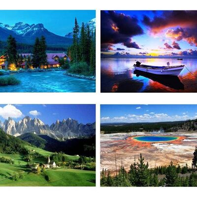 Set 4 Laminated Placemats Beautiful Landscapes (2nd verse)