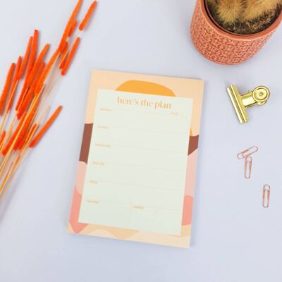 Weekly Planner Pad | Sunrise | Recycled Paper