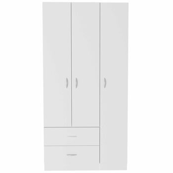 Armoire 3 portes Austral, L 90 cm, L 180 cm, P 47 cm, Blanc 1