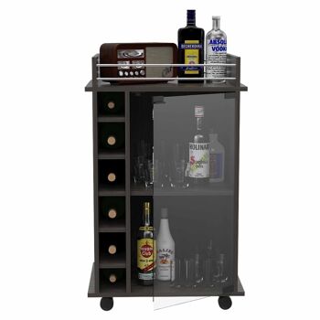 Chariot de bar Dukat, 55 cm de largeur x 41,5 cm de profondeur x 89 cm de hauteur, expresso 1