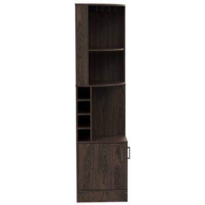 Syrah Eck-Barschrank, 45 cm B x 47 cm T x 180 cm H, Cognac