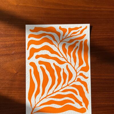 Kelp - A5 Linoldruck - Orange