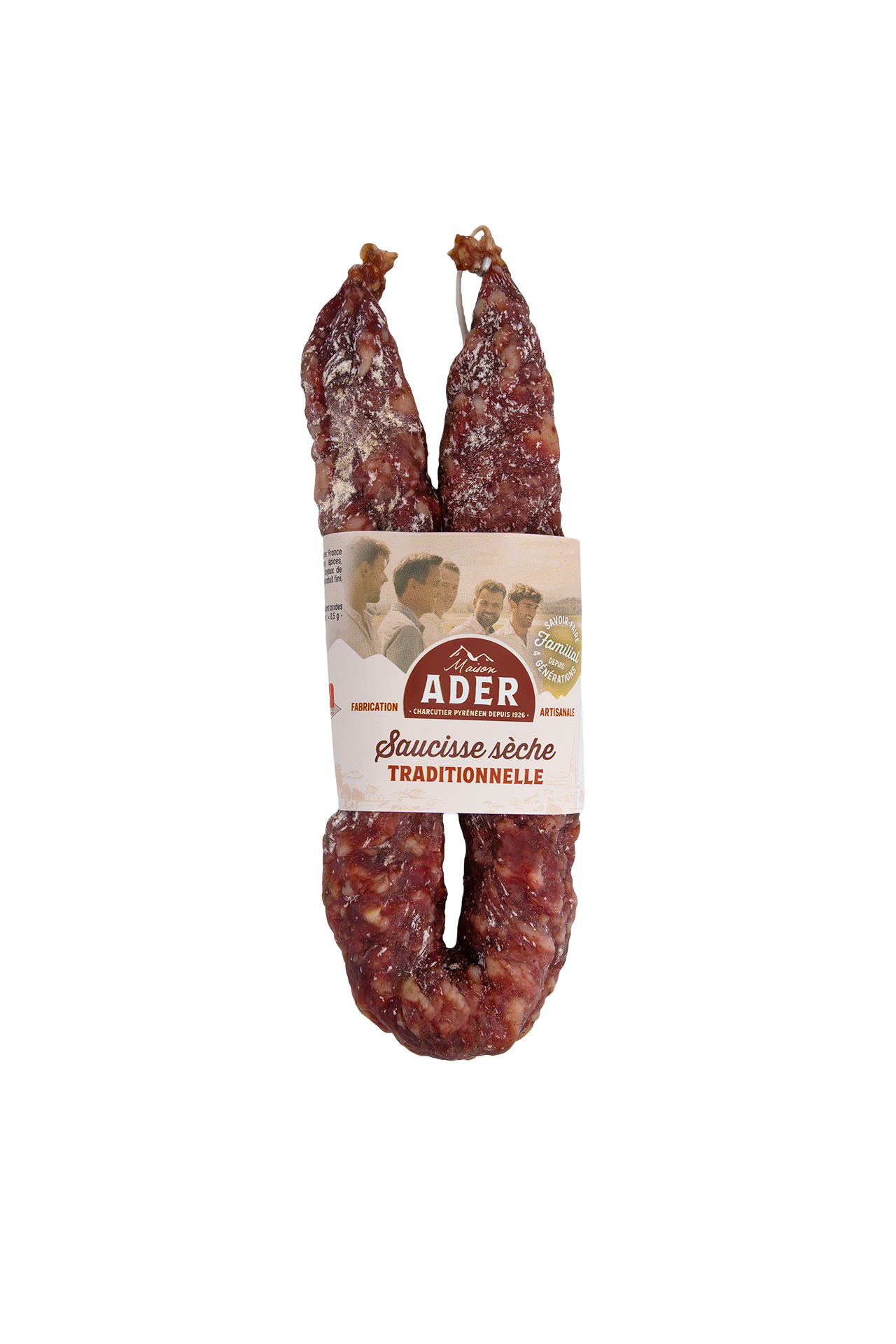 Traditional folded dry sausage