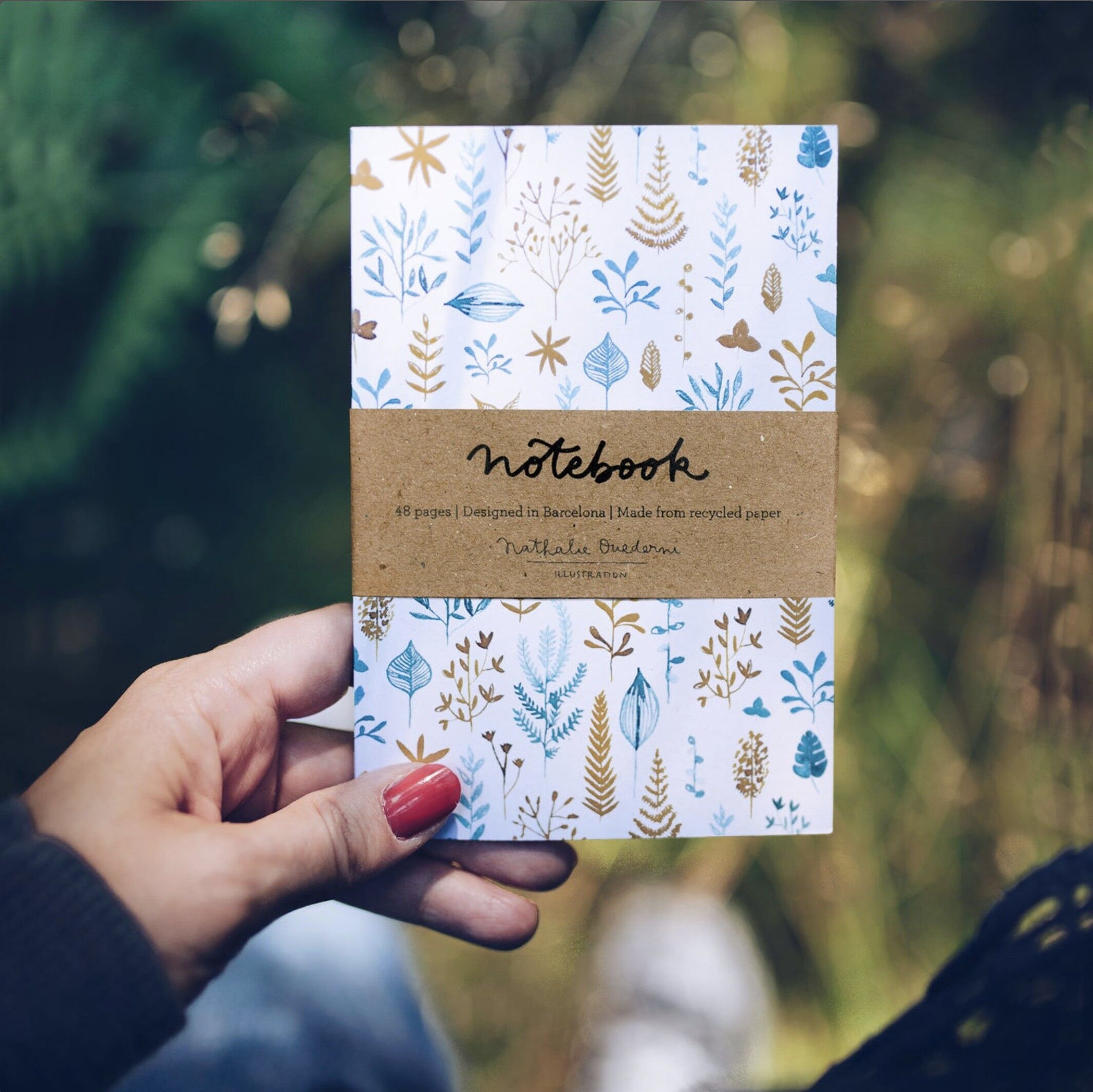 Quaderno A6 A Righe - Foglie Ocra