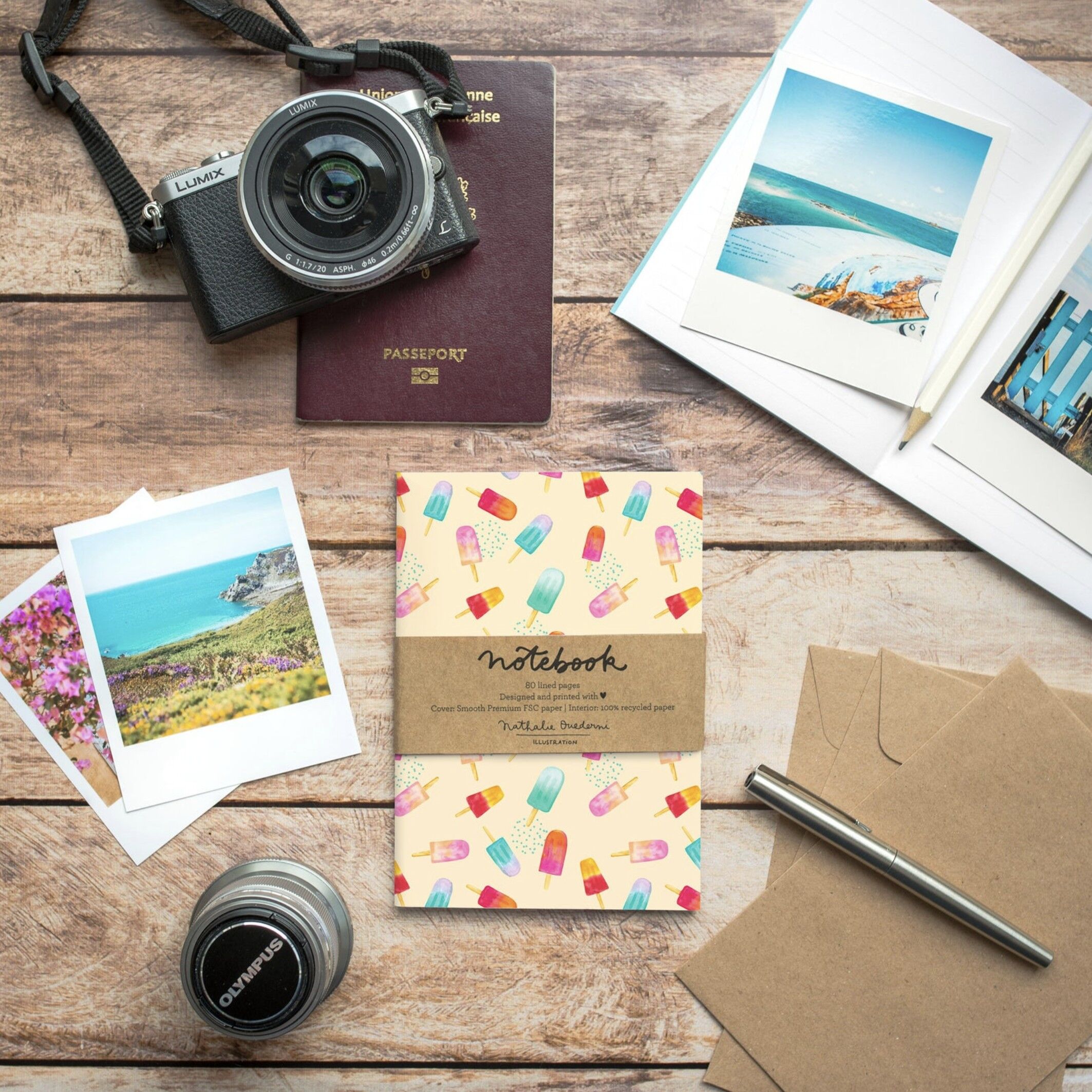 Lined Notebook A6 - Popsicles