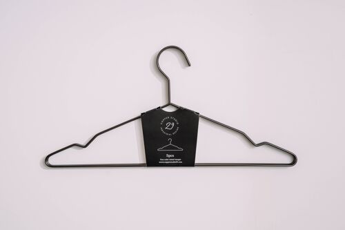 Set of 5 Copper Graffiti black clothes hangers