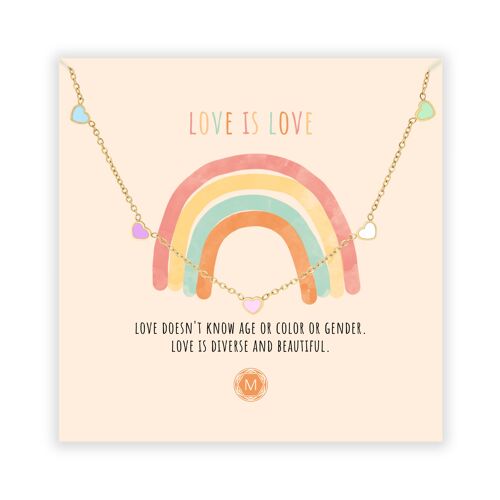 LOVE IS LOVE Necklace Gold