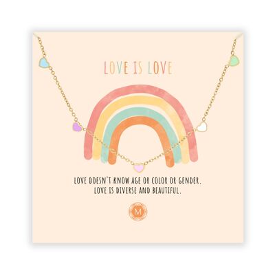 LOVE IS LOVE Necklace Gold