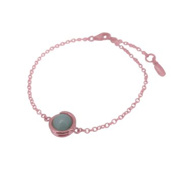 Bracelet élégant en or rose Aqua Jade 1