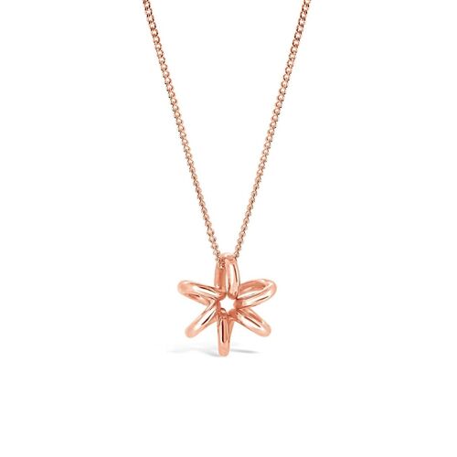 Daffodil Flower Rose Gold Necklace