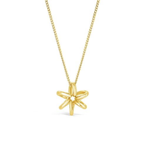 Daffodil Flower Yellow Gold Necklace