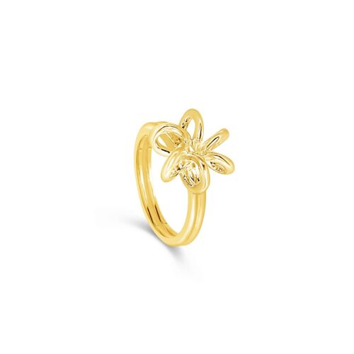 Daffodil Flower Yellow Gold Rings