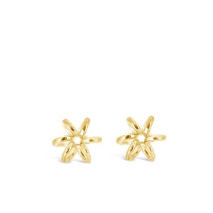 Boucles D'Oreilles Tige Fleur Jonquille Or Jaune