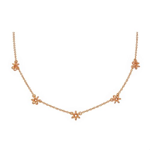 Daisy Chain Rose Gold Necklace