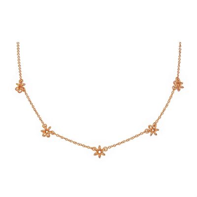 Collier Daisy Chain en Or Rose