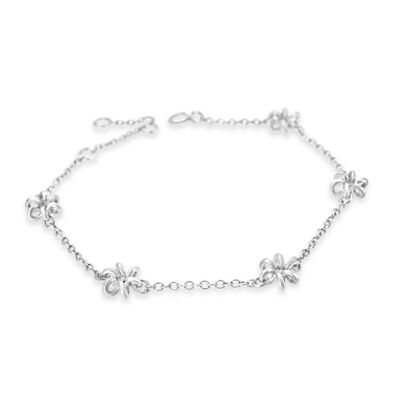 Daisy Chain Silver Delicate Bracelet