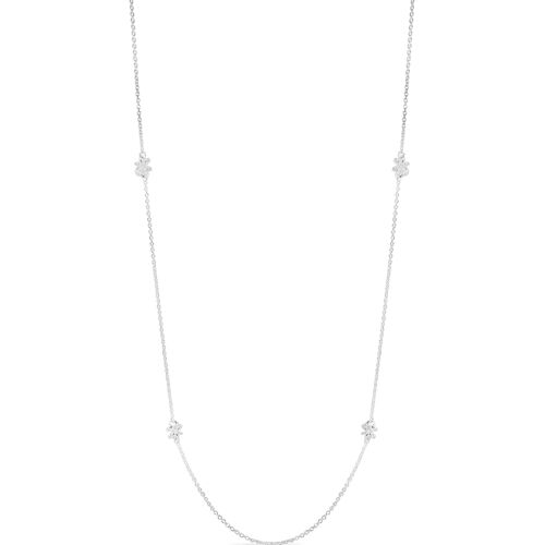Daisy Chain Silver Long Necklace
