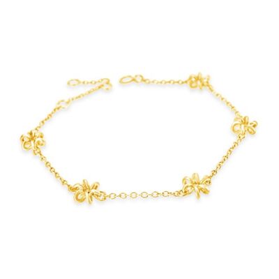 Daisy Chain Yellow Gold Delicate Bracelet