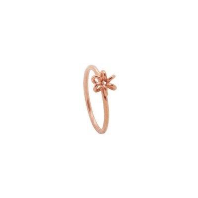 Daisy Flower Rose Gold Stacking Ring