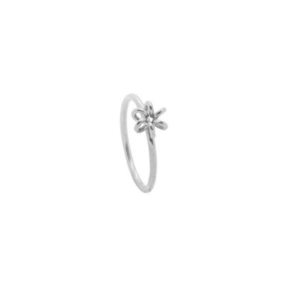 Daisy Flower Silver Stacking Ring