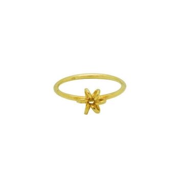 Bague superposable en or jaune marguerite 3