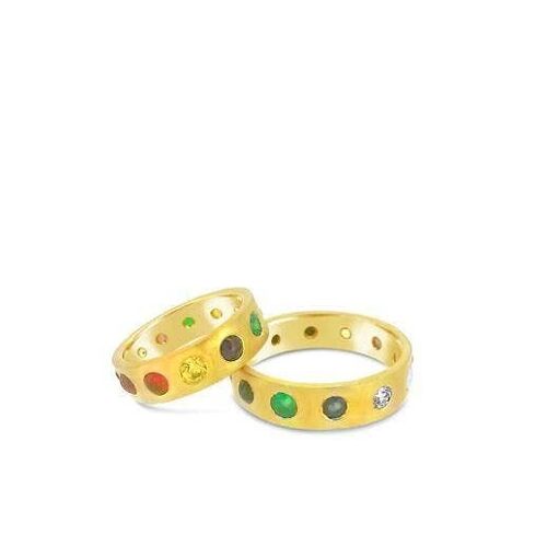 Gold Wedding Bands / Precious Stones Option 1