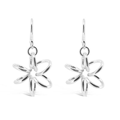 Boucles d'Oreilles Fleur de Lys en Argent