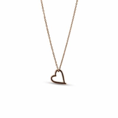 Love Heart Rose Gold Necklace