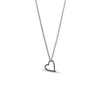 Collier en argent coeur d'amour 14" 1