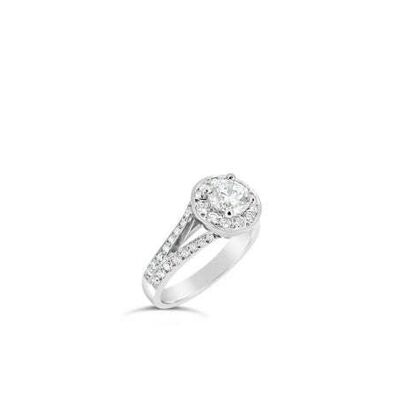 Anello di fidanzamento con diamanti in platino Tipo 1 Opzione 1