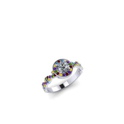 Platinum Diamond Engagement Ring Type 2 Option 1