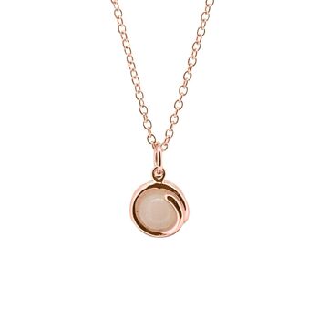 Collier Délicat Quartz Rose Or Rose 1