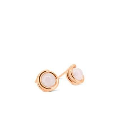 Rose Quartz Rose Gold Timeless Stud Earrings