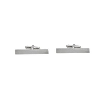 Boutons de manchette Bar contemporains en argent