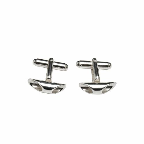 Silver Tube Cufflink