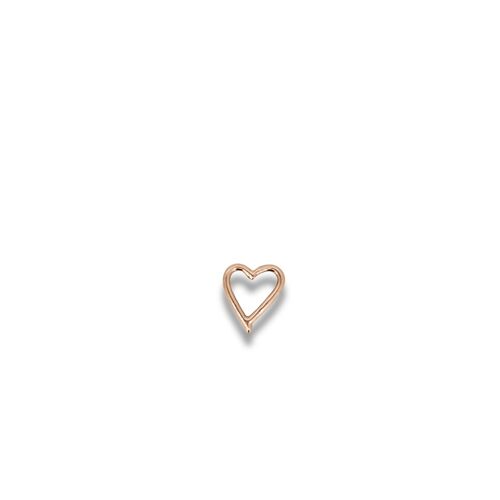 Single Rose Gold Love Heart Necklace