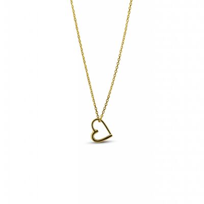 Collana in oro a cuore dolce 18"